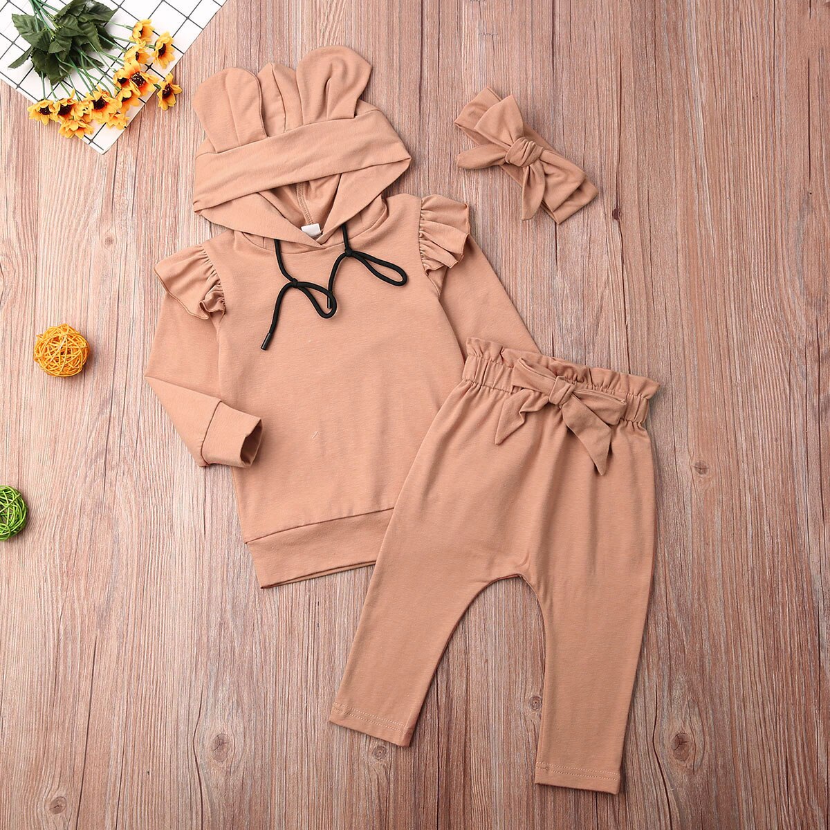 0 24M Newborn Baby Kids Girls Autumn Clothes Sets