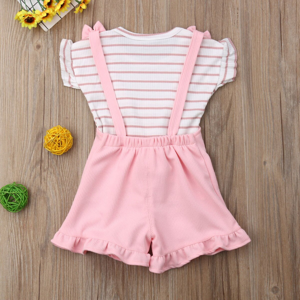 0 4T Little Girls 2Pcs Summer Outfits Toddler Kids