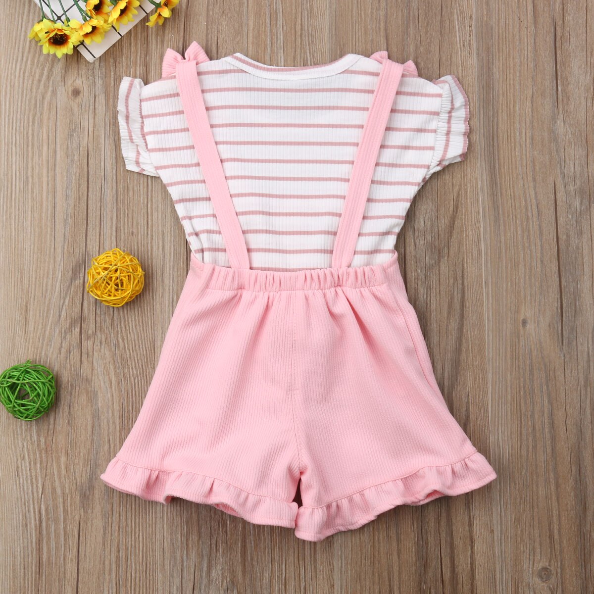 0 4T Little Girls 2Pcs Summer Outfits Toddler Kids