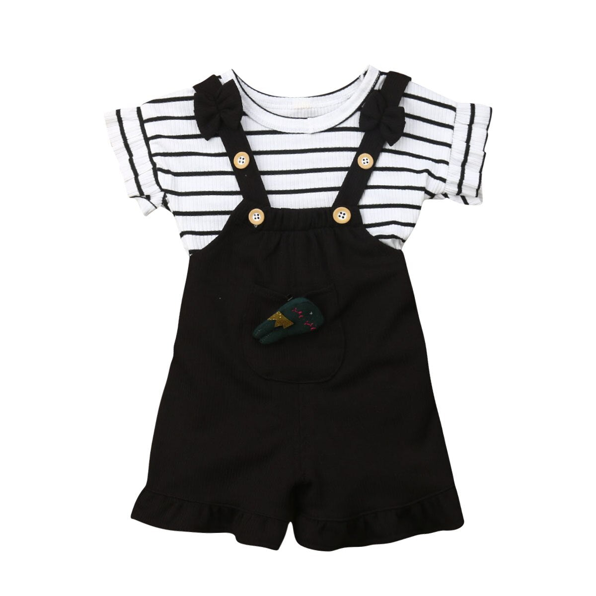 0 4T Little Girls 2Pcs Summer Outfits Toddler Kids