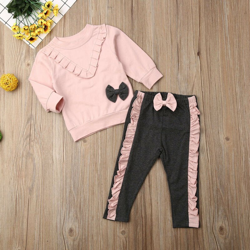 0 4T Little Girls Clothes Set Toddler Kid Baby