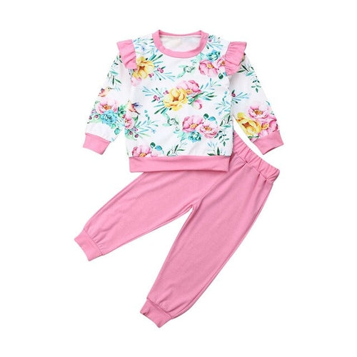 1 6Y Autumn Toddler Kid Baby Girl Flower Clothes