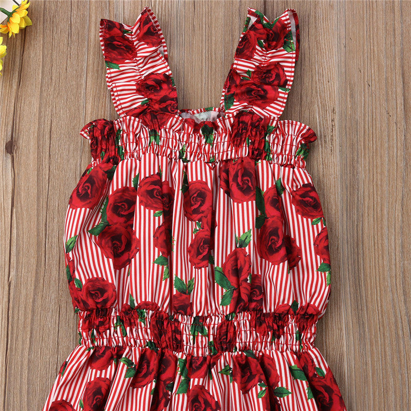 1-6Y Cute Summer Kids Baby Girl Clothes Floral