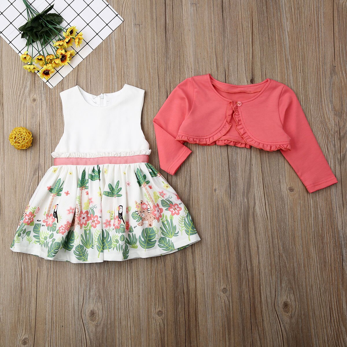 1 7Y Xmas Toddler Kids Baby Girls Clothes Sets