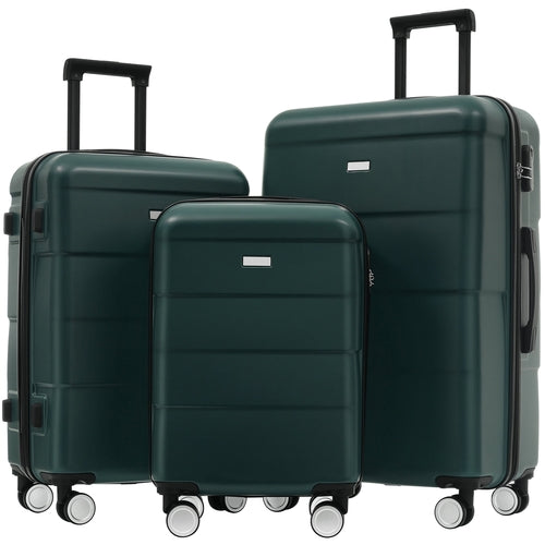 3-Piece ABS Hardshell Luggage Set with Password Lock, Spinner Wheels
