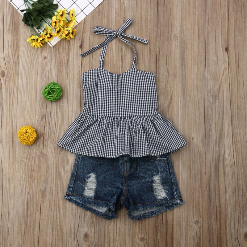 2 PCS 2019 Kid Baby Girl Clothes Set Summer