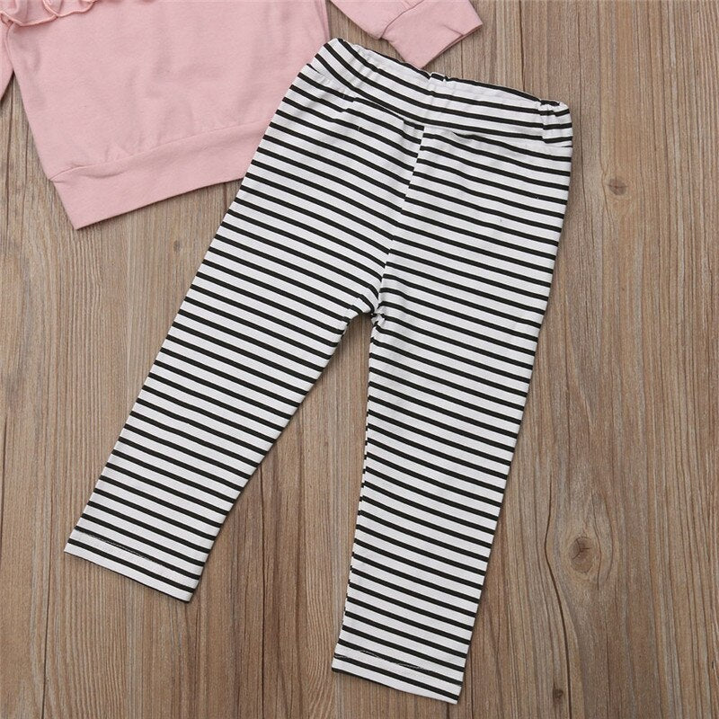 Casual Kids Baby Girl Ruffles Outfits Autumn
