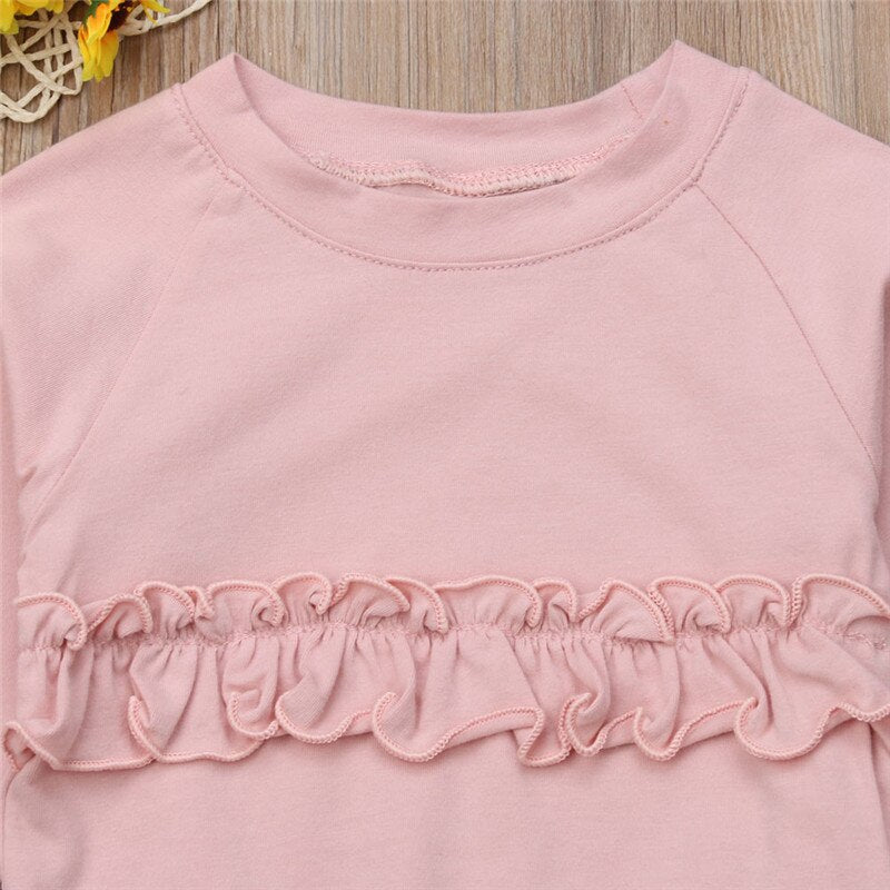 Casual Kids Baby Girl Ruffles Outfits Autumn