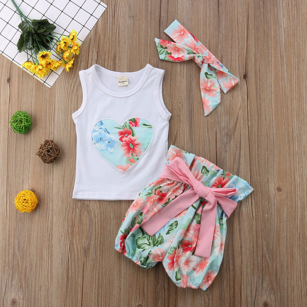 Newborn Kid Baby Girl Floral Clothes Tops