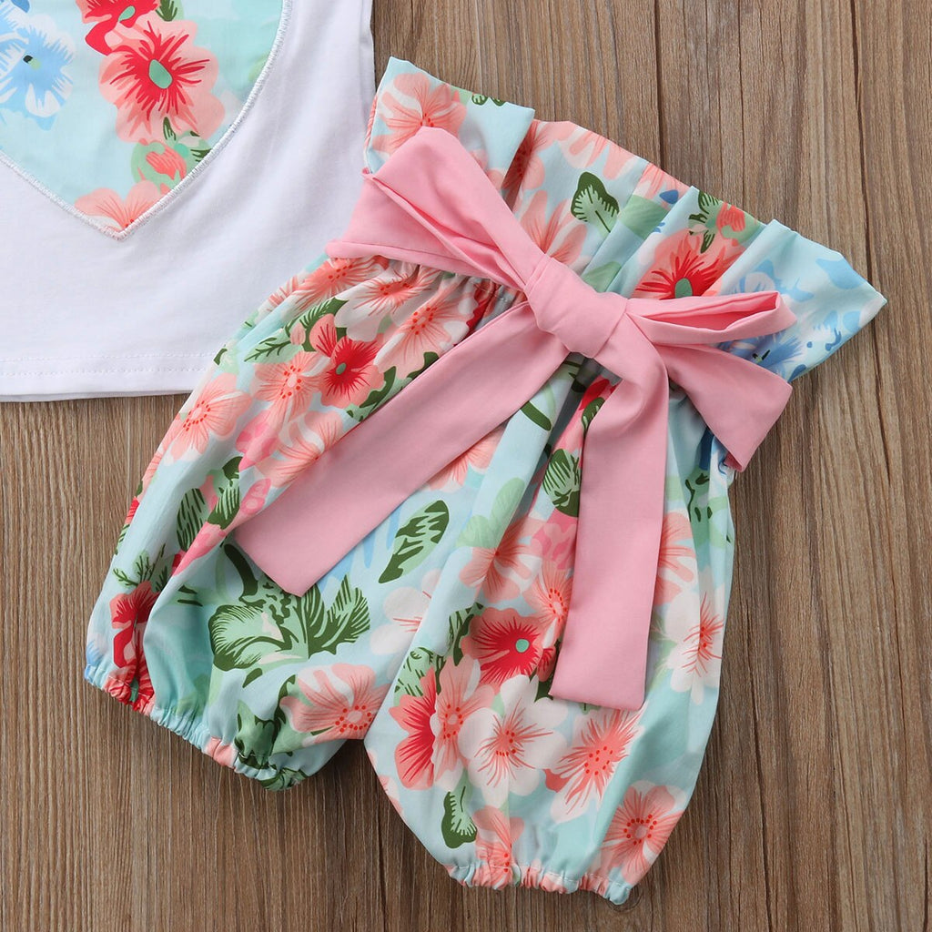Newborn Kid Baby Girl Floral Clothes Tops