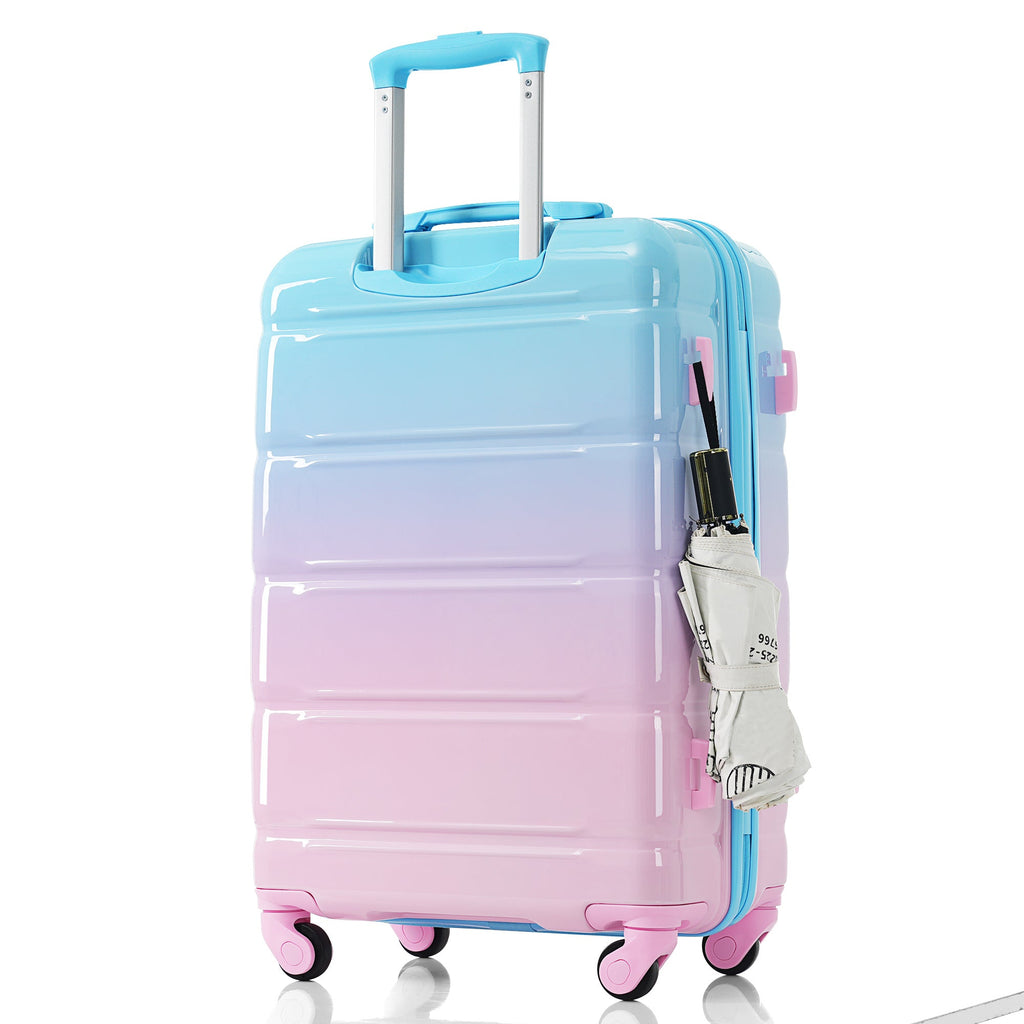 3-piece Luggage Set, 20-inch USB Airline Certified Carry-on ABS+PC
