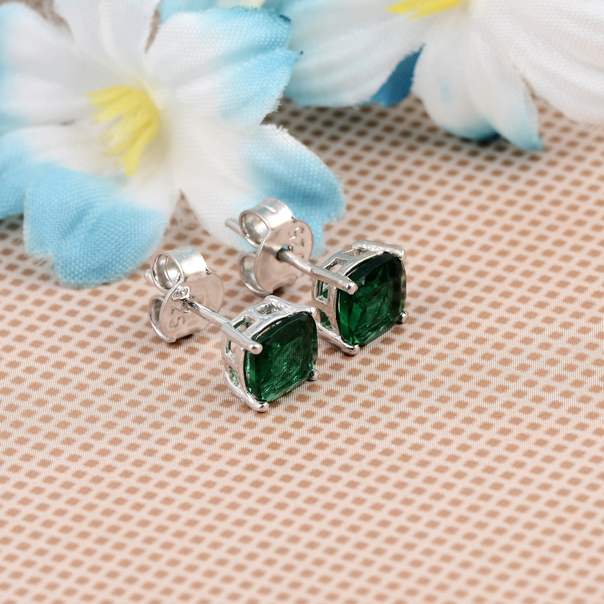 Dazzlers Birthstone Stud Earrings Sterling Silver