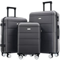 3-Piece ABS Hardshell Luggage Set with Password Lock, Spinner Wheels