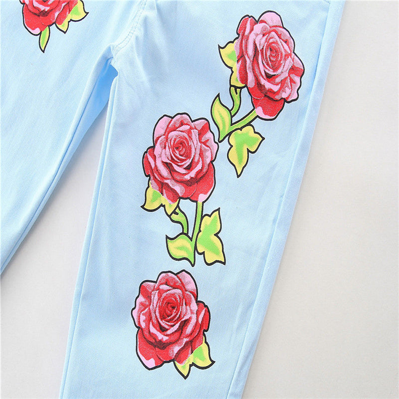 2Pcs set!!!Kids Baby Girl Outfit Sets Long Sleeve