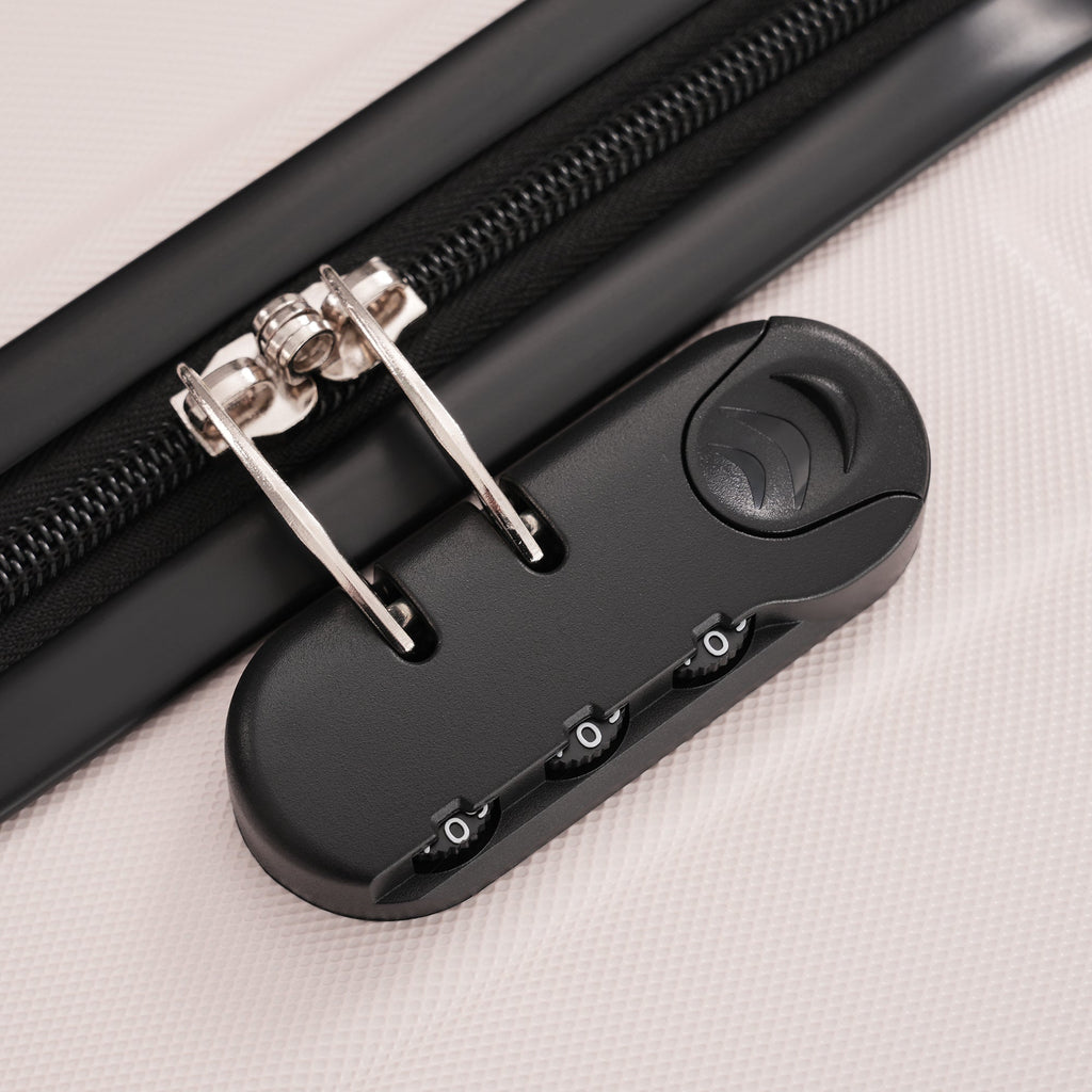 3-Piece ABS Hardshell Luggage Set with Password Lock, Spinner Wheels