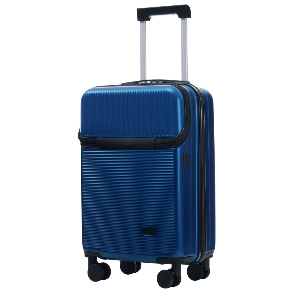 5-Piece ABS Hardshell Luggage Set with Half-Opening Cases and Double