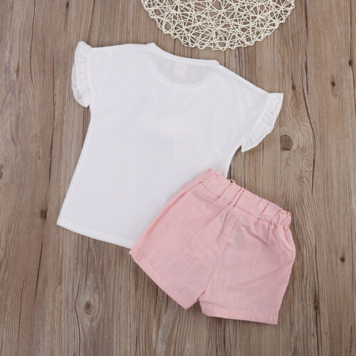 3 8Y Summer Infant Kids Girl Baby Clothes Sets Ice