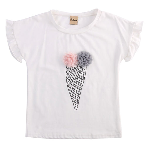 3 8Y Summer Infant Kids Girl Baby Clothes Sets Ice