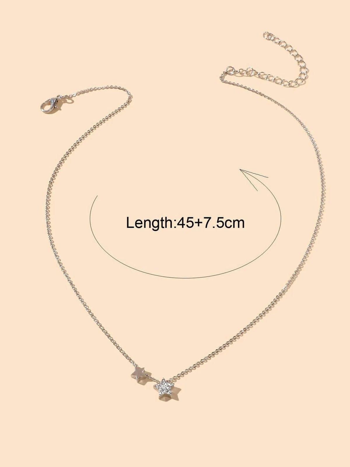 Anniversary Wedding Jewellery Silver Chain Star Pendant Necklace Nice