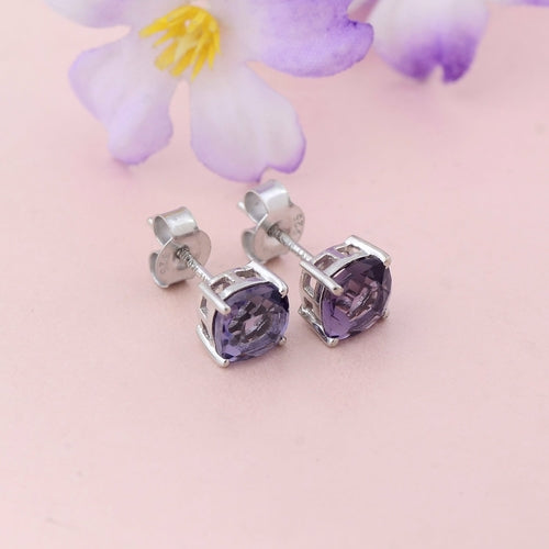 Dazzlers Birthstone Stud Earrings Sterling Silver