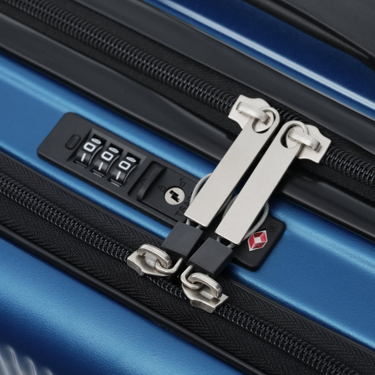 5-Piece ABS Hardshell Luggage Set with Half-Opening Cases and Double