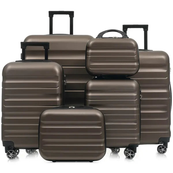 6-Piece ABS Hardshell Luggage Set - Lightweight & Durable Suitcases