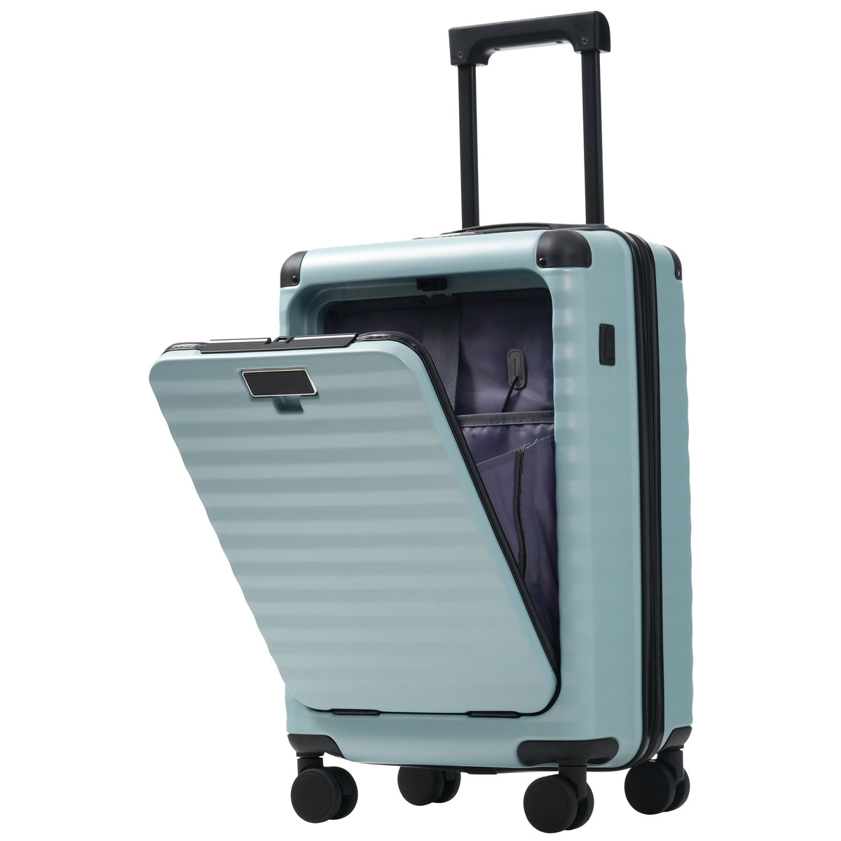 5-Piece ABS Hardshell Luggage Set with Front Opening, TSA Lock, USB