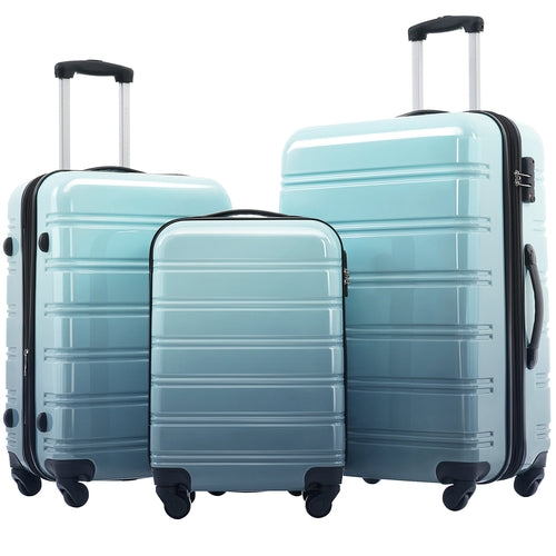3-Piece PC Hardshell Luggage Set with TSA Lock, Spinner Wheels,