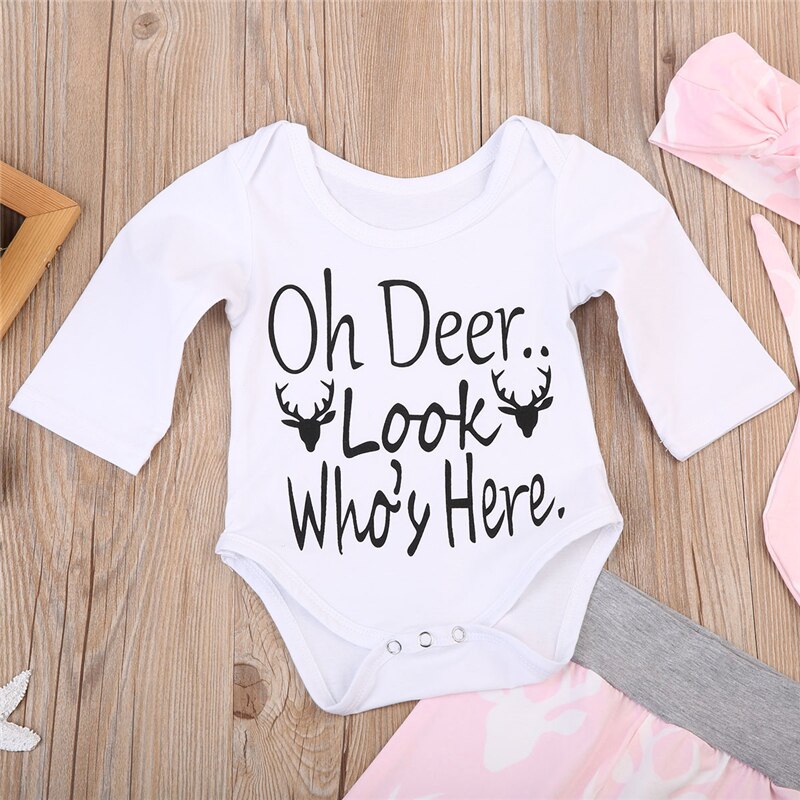 4PCS Toddler Kids Baby Girl Clothes Set Tops T