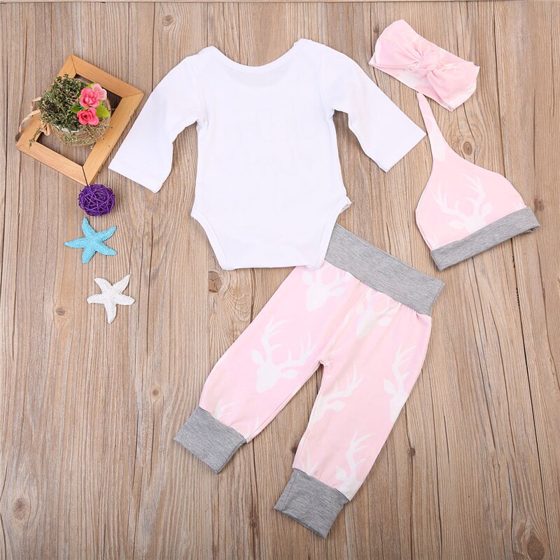 4PCS Toddler Kids Baby Girl Clothes Set Tops T
