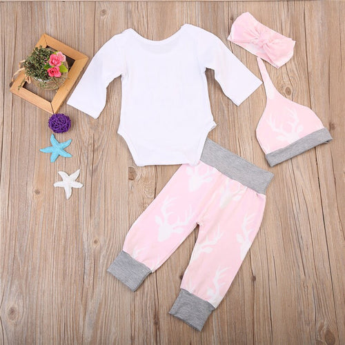 4PCS Toddler Kids Baby Girl Clothes Set Tops T