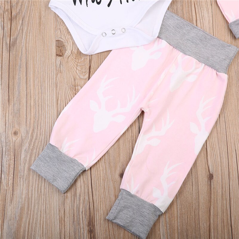 4PCS Toddler Kids Baby Girl Clothes Set Tops T