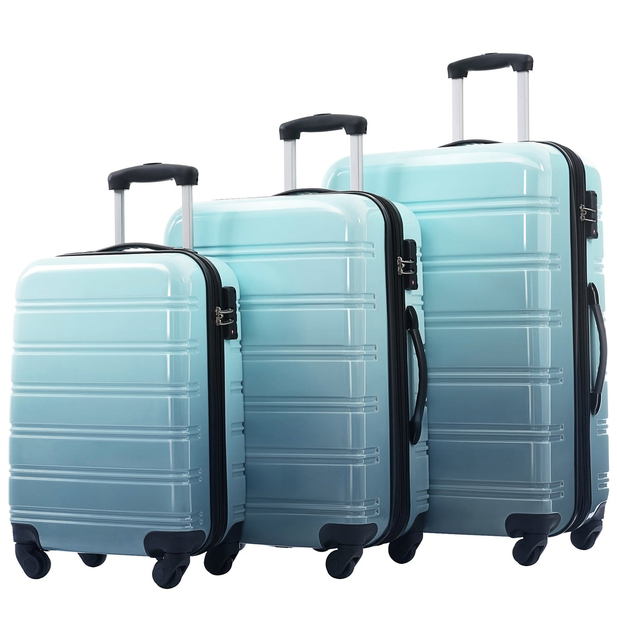 3-Piece PC Hardshell Luggage Set with TSA Lock, Spinner Wheels,