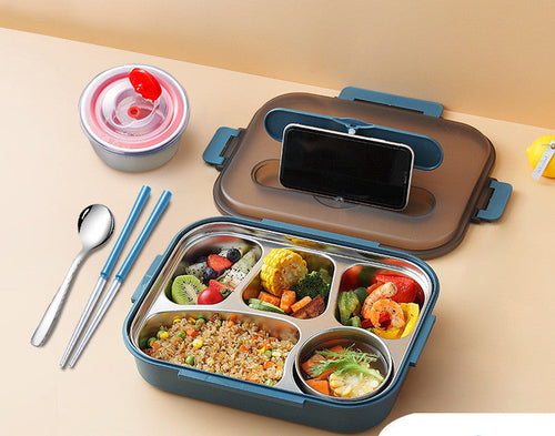 304 Stainless Steel Lunch Box, Fresh-keeping Box With Soup Cup,