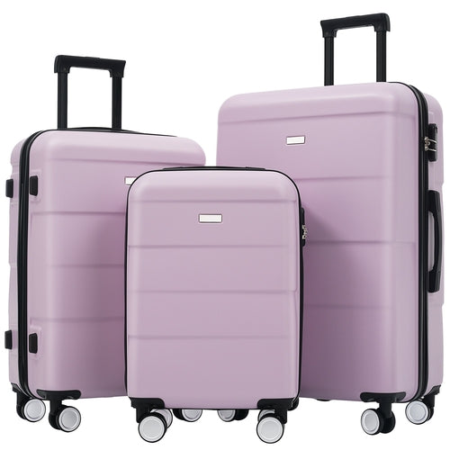 3-Piece ABS Hardshell Luggage Set with Password Lock, Spinner Wheels