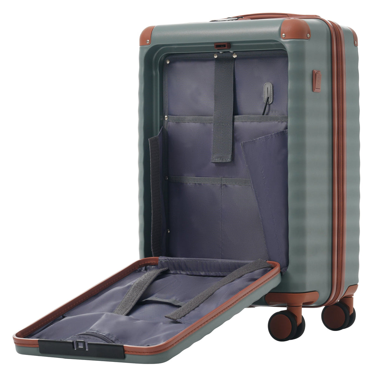 5-Piece ABS Hardshell Luggage Set with Front Opening, TSA Lock, USB
