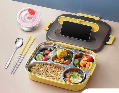 304 Stainless Steel Lunch Box, Fresh-keeping Box With Soup Cup,