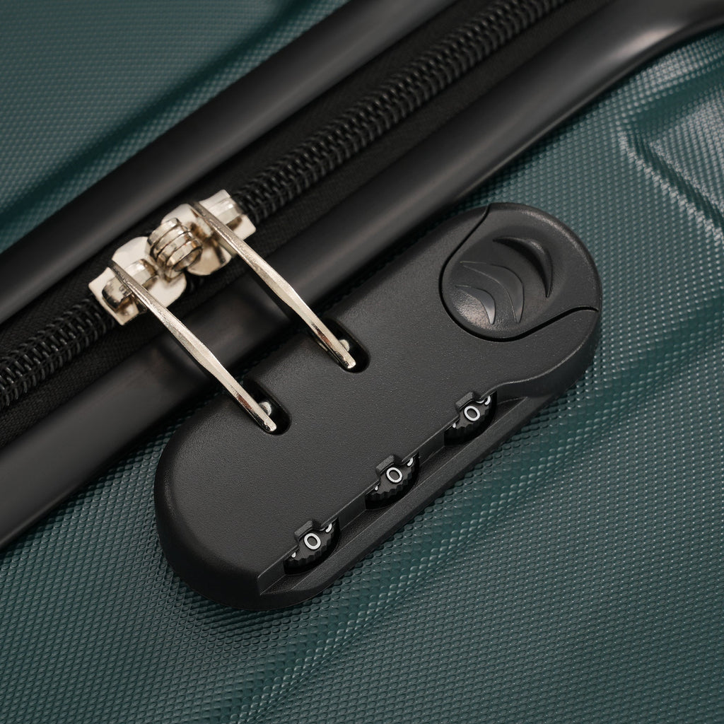 3-Piece ABS Hardshell Luggage Set with Password Lock, Spinner Wheels