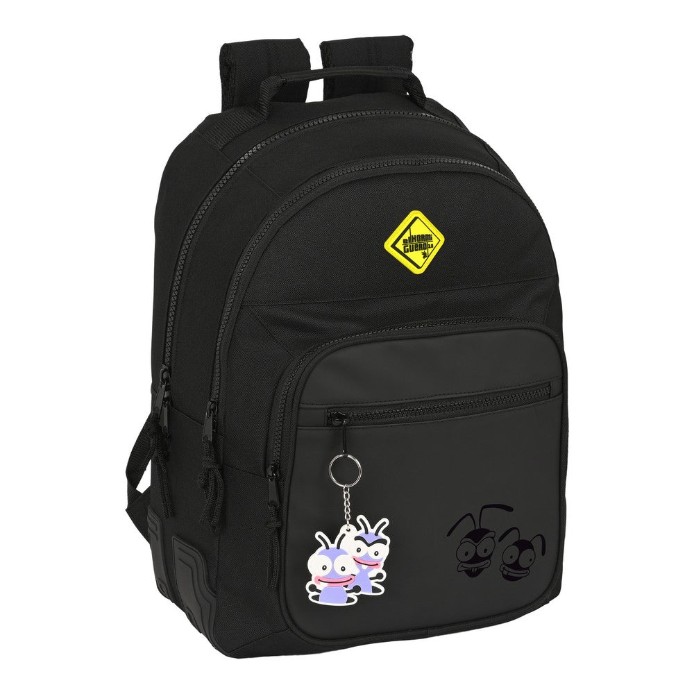 School Bag El Hormiguero Black (32 x 42 x 15 cm)