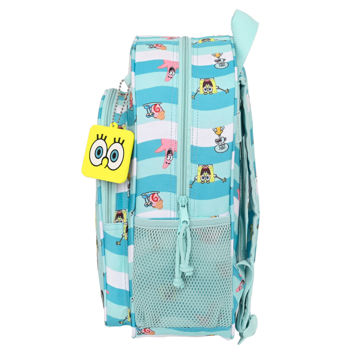 3D School Bag Spongebob Stay positive Blue White 26 x 34 x 11 cm