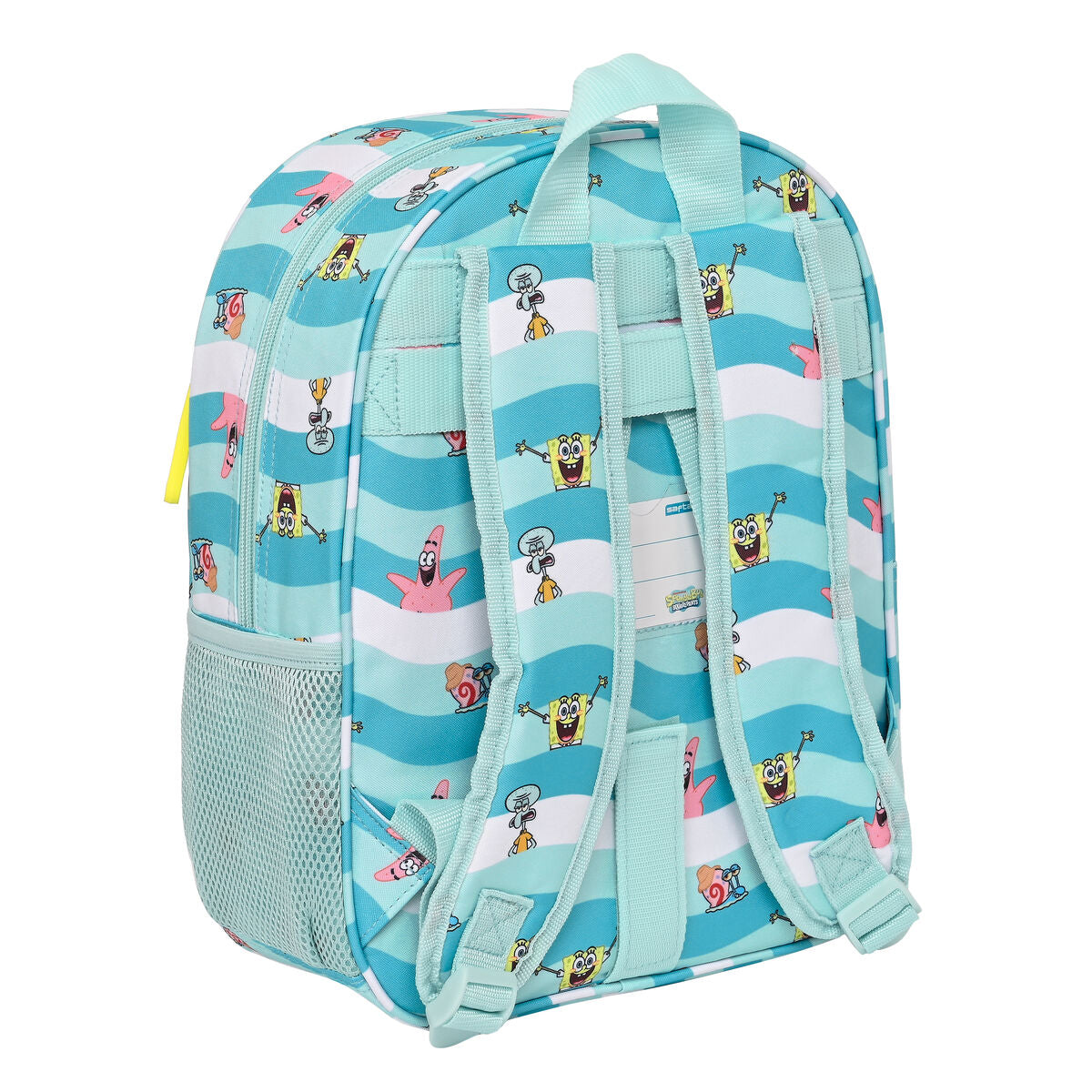 3D School Bag Spongebob Stay positive Blue White 26 x 34 x 11 cm