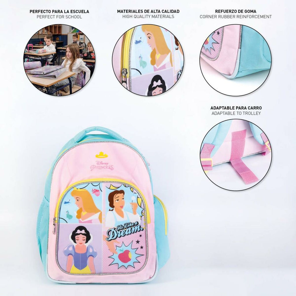 School Bag Princesses Disney Pink (32 x 15 x 42 cm)