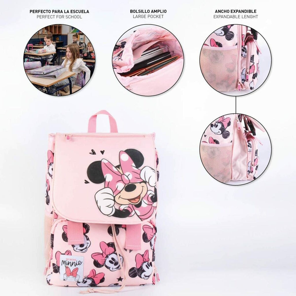 School Bag Minnie Mouse Pink (28,5 x 15 x 41 cm)