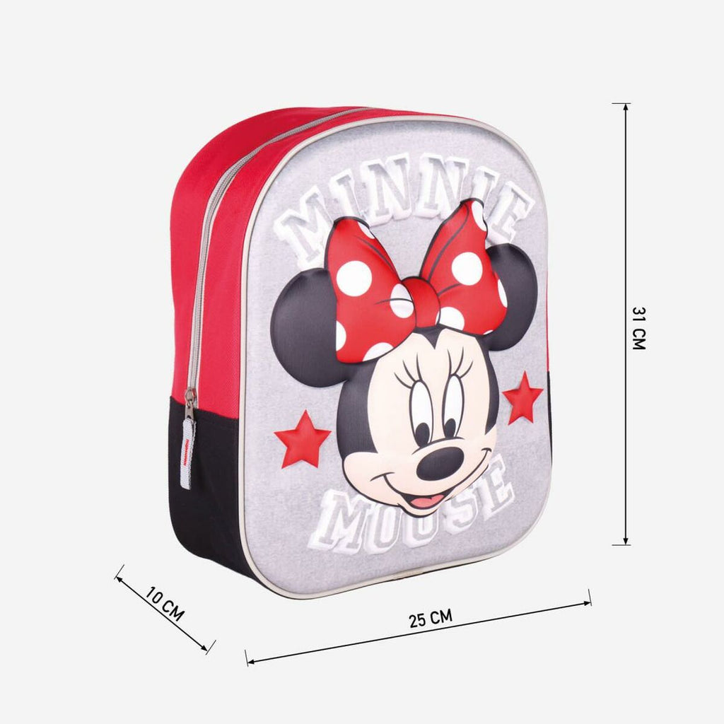 School Bag Minnie Mouse Red (25 x 31 x 10 cm)