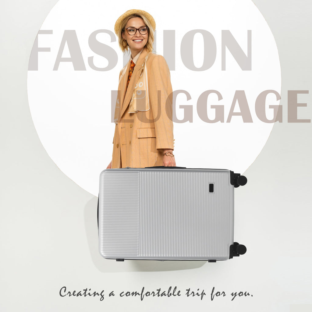 5-Piece ABS Hardshell Luggage Set with Half-Opening Cases and Double