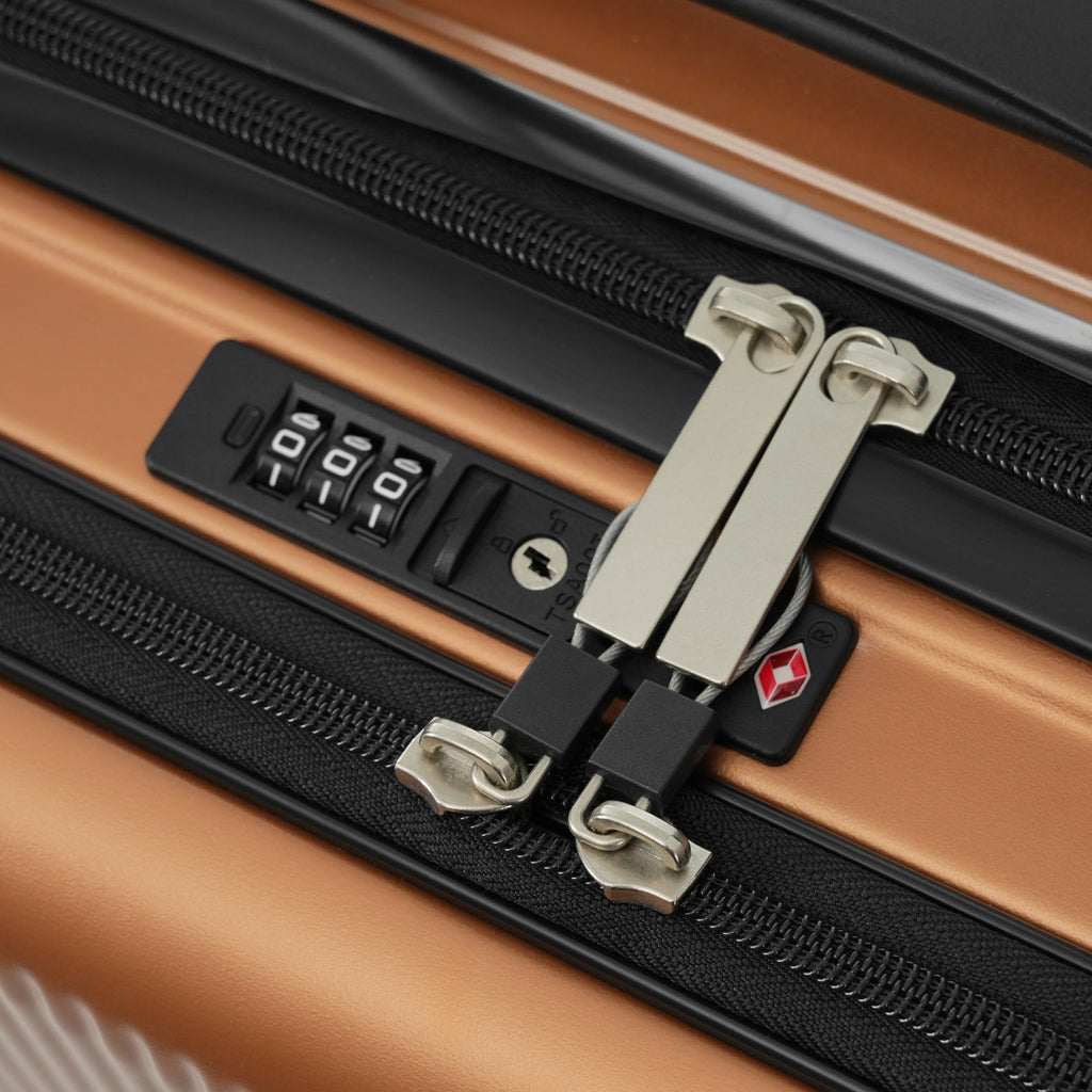 5-Piece ABS Hardshell Luggage Set with Half-Opening Cases and Double