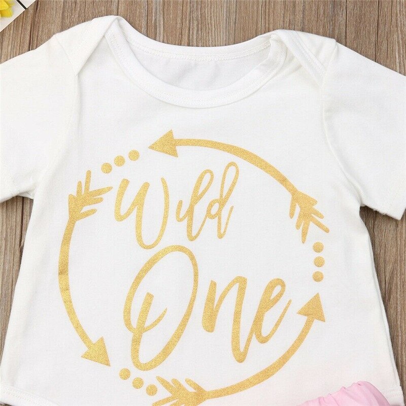 AU Toddler Kids Baby Girls Clothes Short Sleeves
