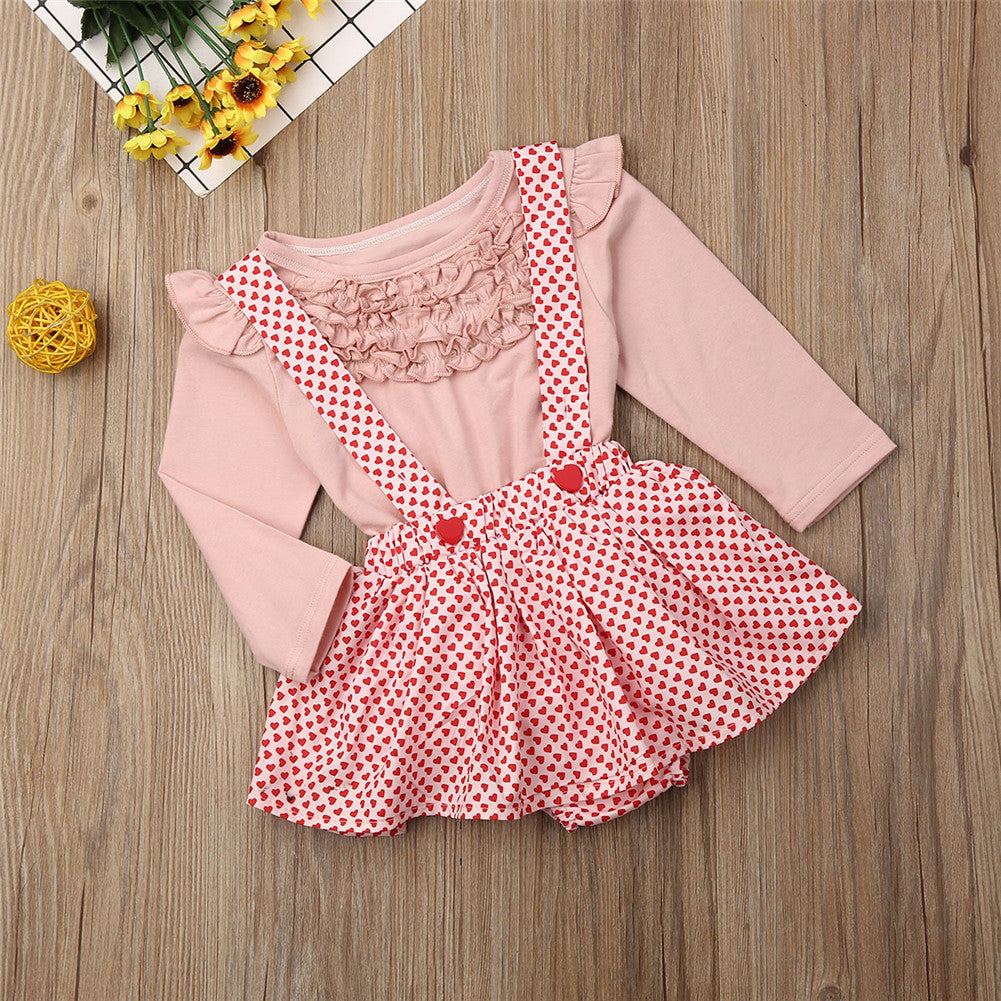 Baby Autumn Sweet Clothes Newborn Baby Kids Girl