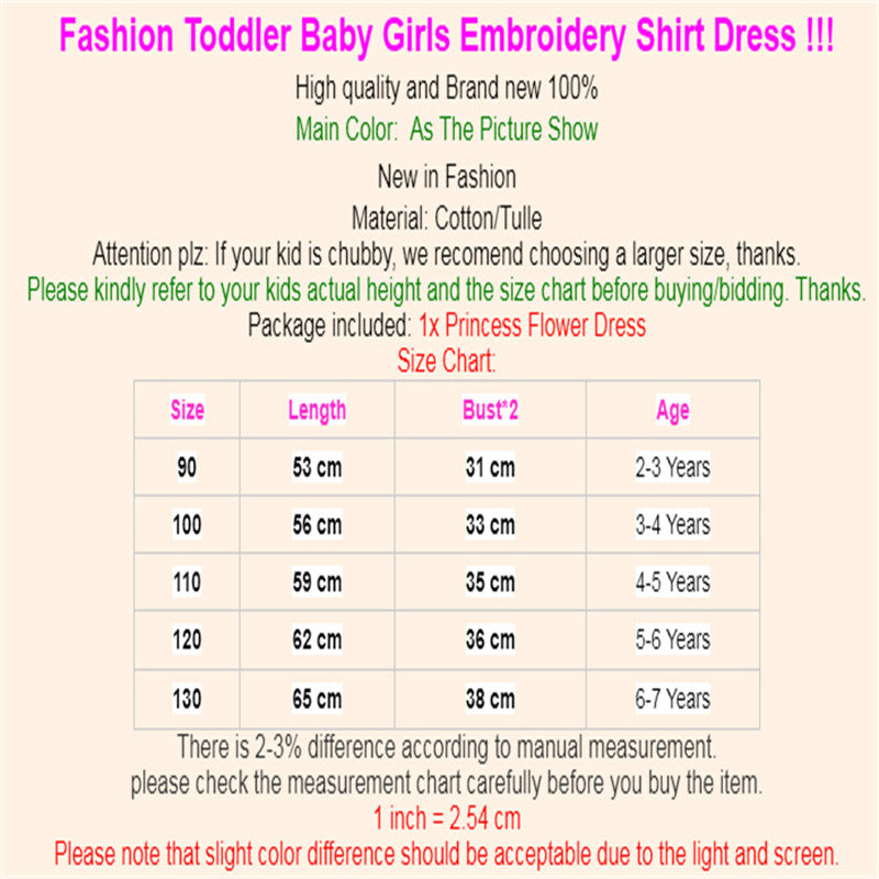 Brief Kids Girls Princess Dress Denim Long Sleeves