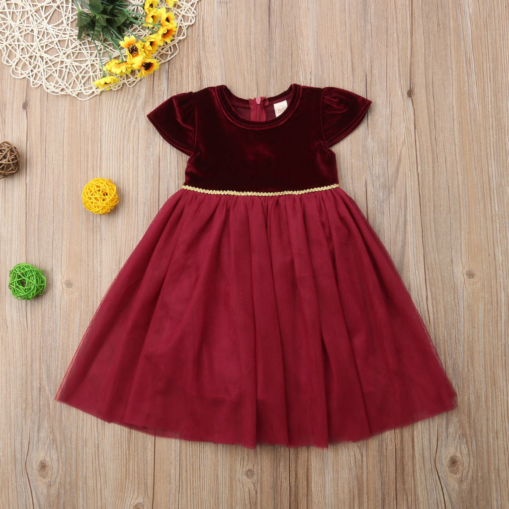 Christmas Formal Princess Party Dress Infant Baby